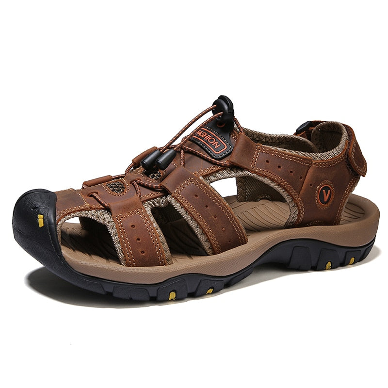 Men Genuine  Leather Sandals for beach or  outdoor / FREE Shipping