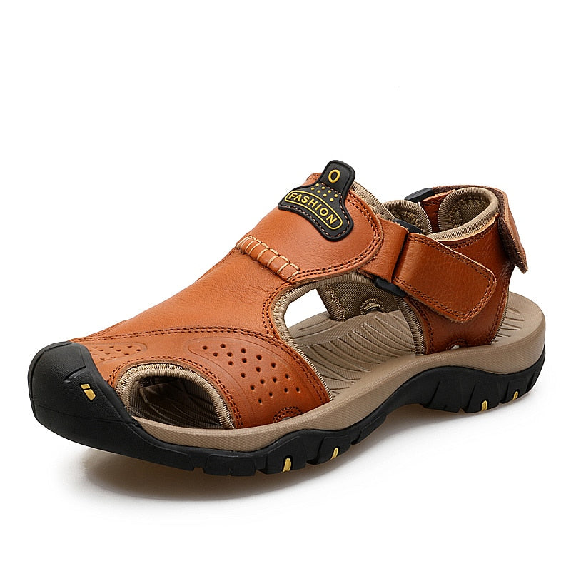 Men Genuine  Leather Sandals for beach or  outdoor / FREE Shipping
