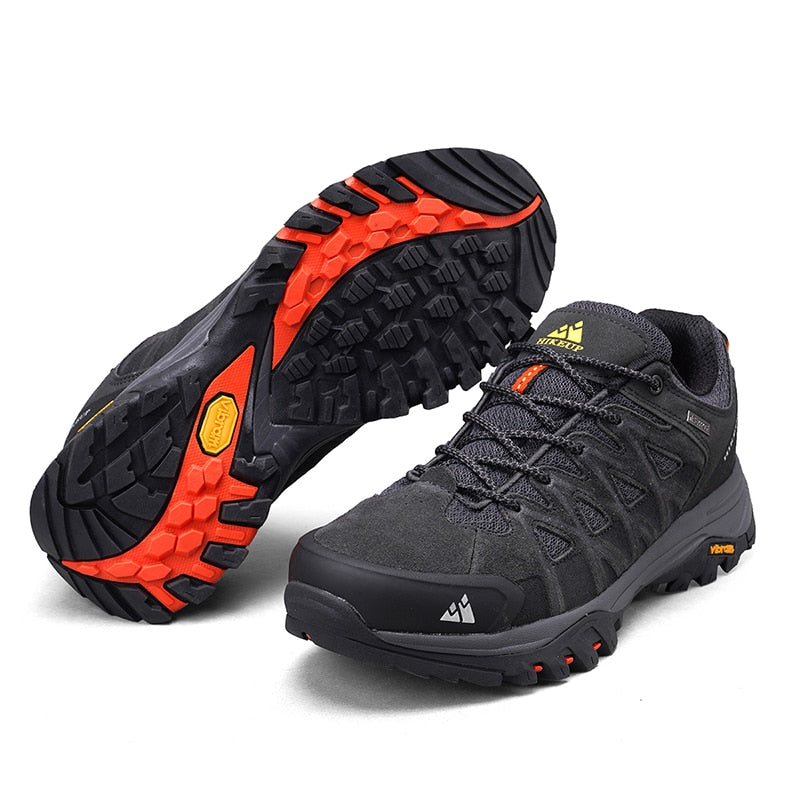 HIKEUP Leather Hiking Shoes for Men orthopedic Cushioning Outdoor Climbing/ FREE Shipping 15 days
