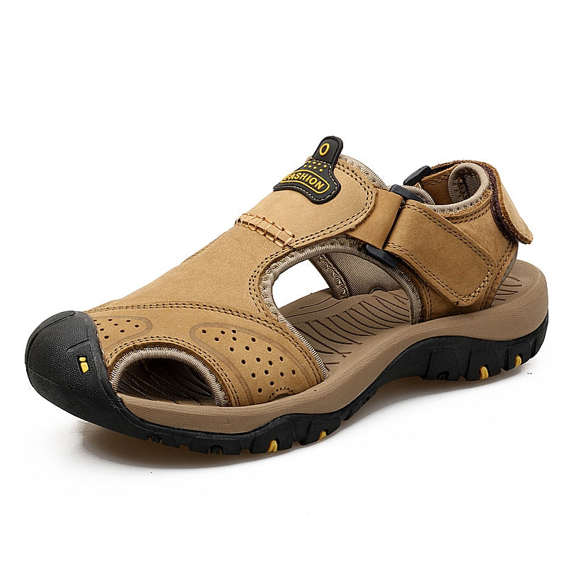 Men Genuine  Leather Sandals for beach or  outdoor / FREE Shipping