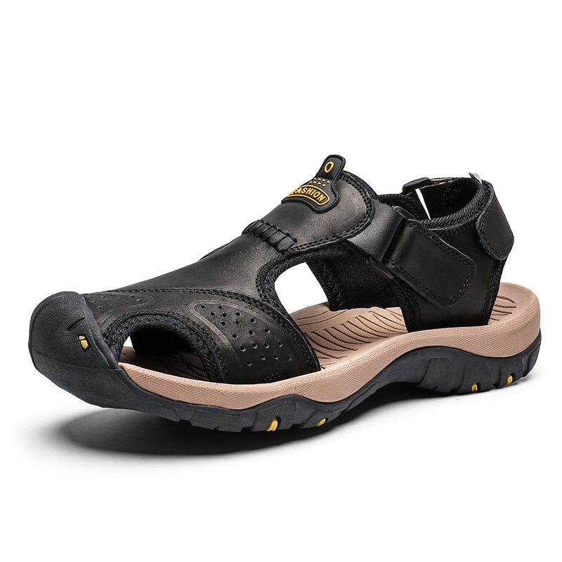 Men Genuine  Leather Sandals for beach or  outdoor / FREE Shipping