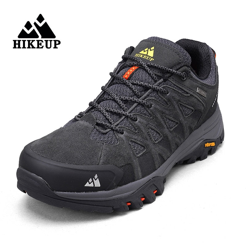 HIKEUP Leather Hiking Shoes for Men orthopedic Cushioning Outdoor Climbing/ FREE Shipping 15 days