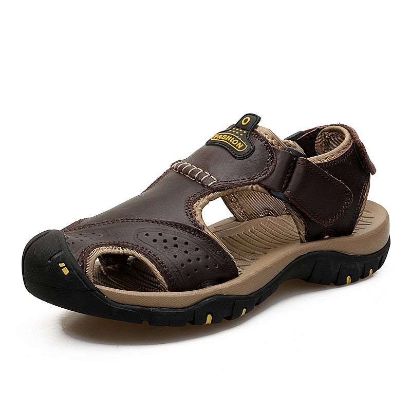 Men Genuine  Leather Sandals for beach or  outdoor / FREE Shipping