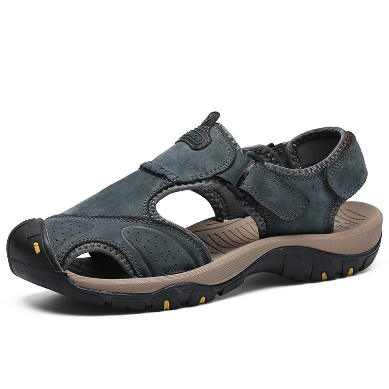 Men Genuine  Leather Sandals for beach or  outdoor / FREE Shipping