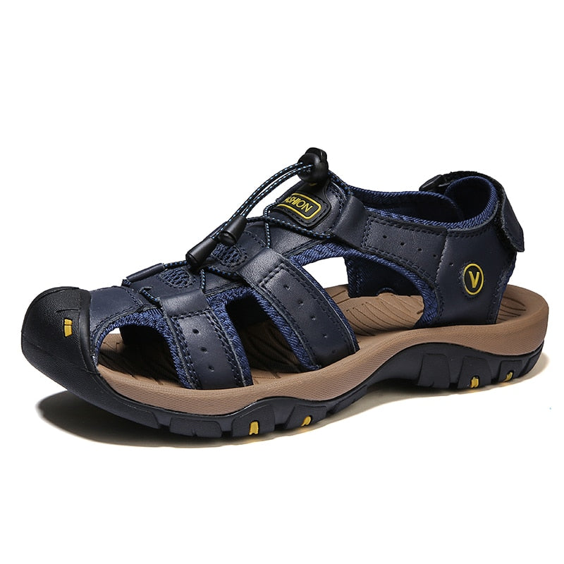 Men Genuine  Leather Sandals for beach or  outdoor / FREE Shipping