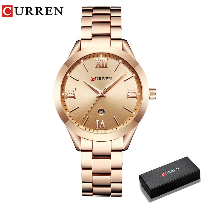 CURREN  beautiful  Gold  Ladies Wrist  Watch ,  Quartz /  FREE Shipping