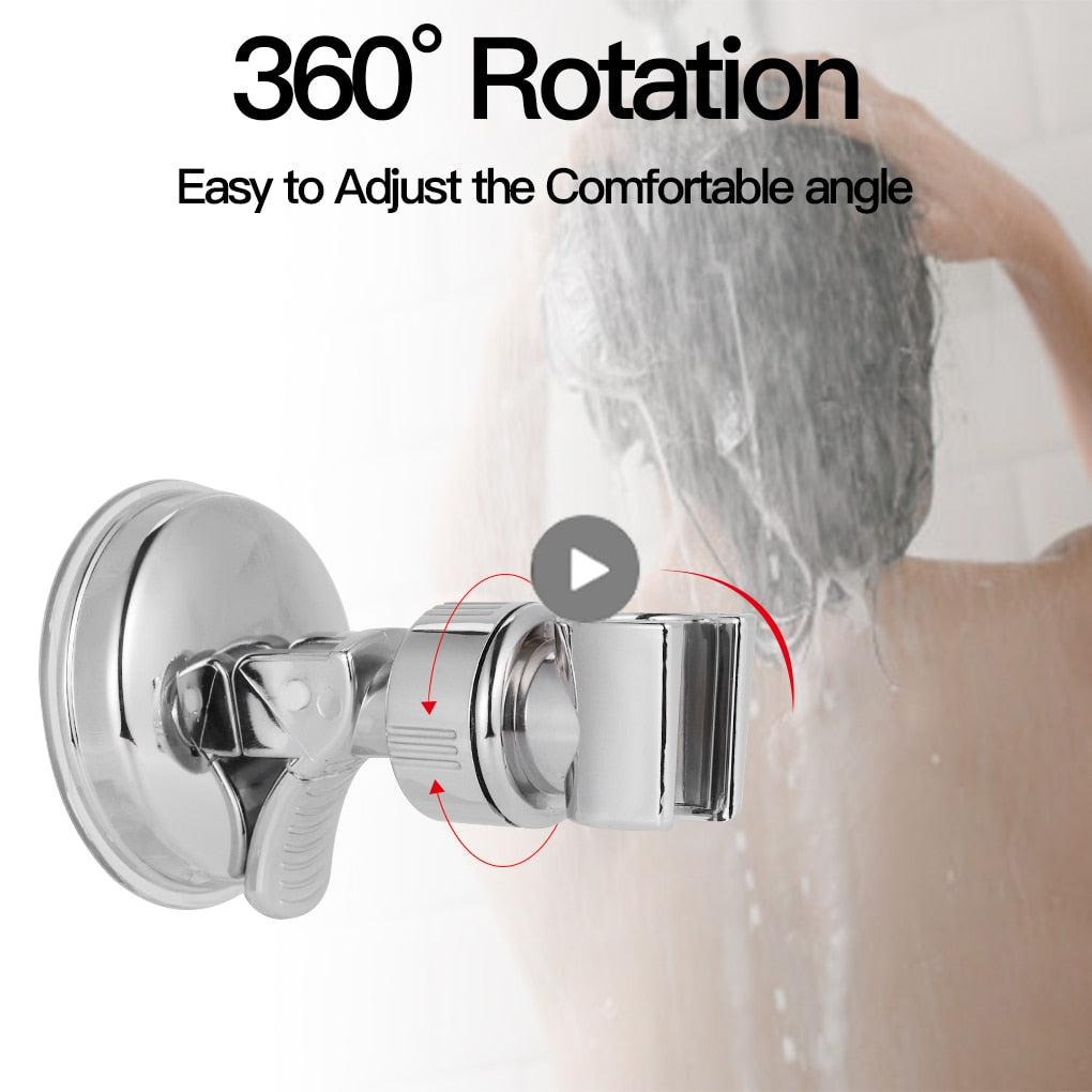 Shower Head Holder Adjustable  Suction Cup Full Plating for Salon or Bath / FREE Shipping