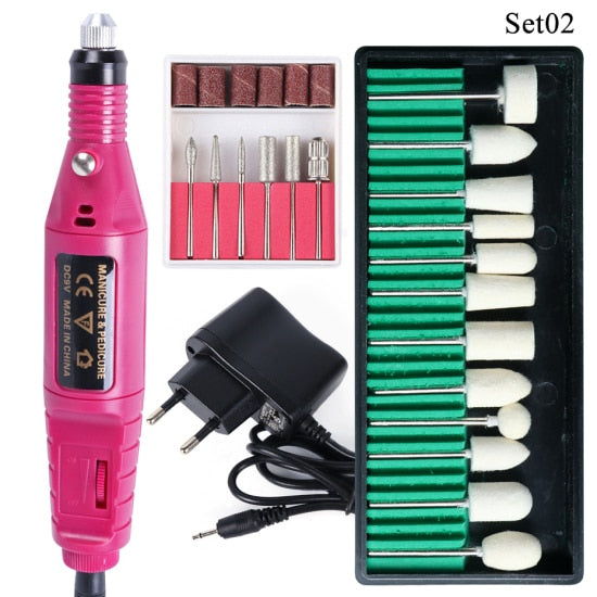 Professional Nail Drill Electric Manicure Machine Milling Cutter Set/ Buy 3 get 1 FREE / Enter CODE 19A1PK9F39VK / FREE Shipping