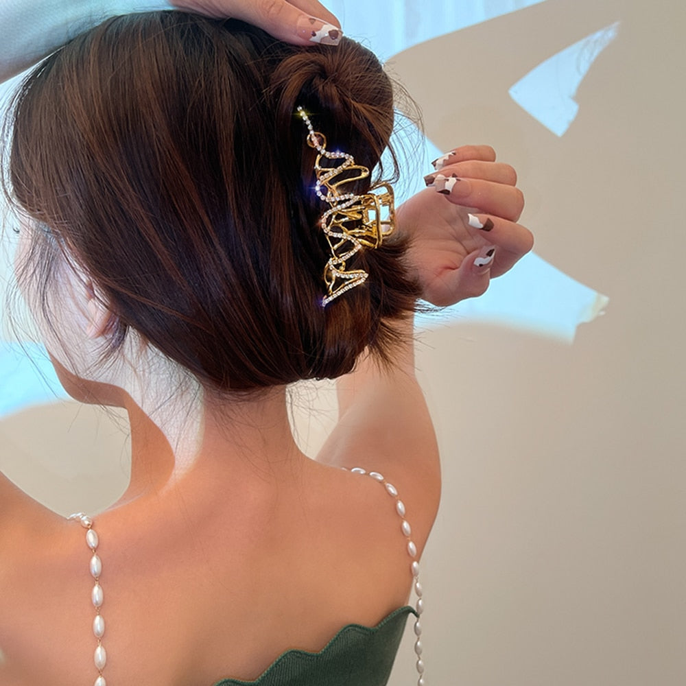 AWAYTR custom Rhinestone Metal Hair Claw Crab Clip / Free Shipping
