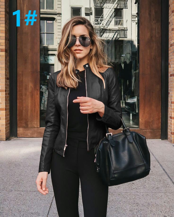 Ladies  leather Jacket comfortable lining / BUY  3 get  1  FREE enter Discount Code BWX1SKG5BYMV /  FREE Shipping - tracking available