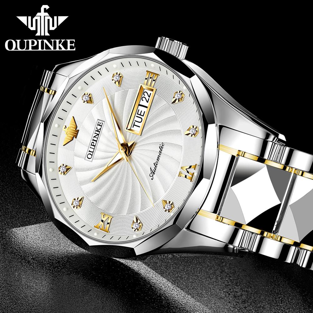 Swiss OUPINKE Top Brand Luxury business Men's Wrist watch / Waterproof
