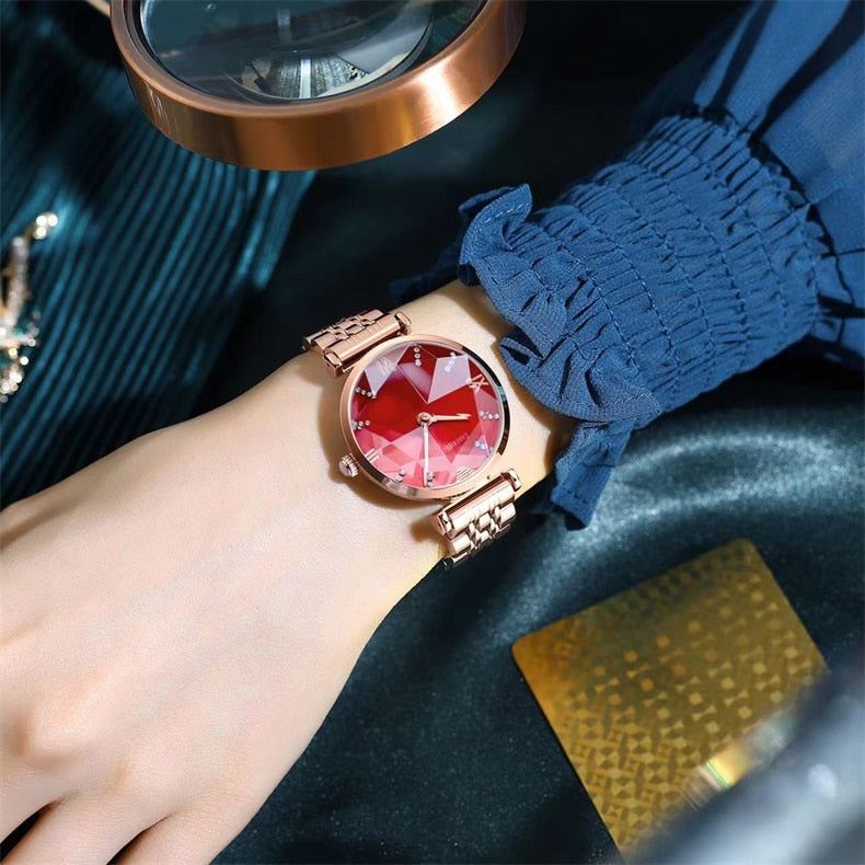 POEDAGAR 9313 Elegant Ladies Watch with sparkling Diamonds-luminous/FREE Shipping