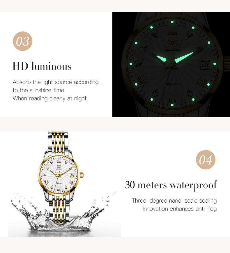 OLEVS beautiful / elegant  Luxury Brand Watch for Women / waterproof / quartz