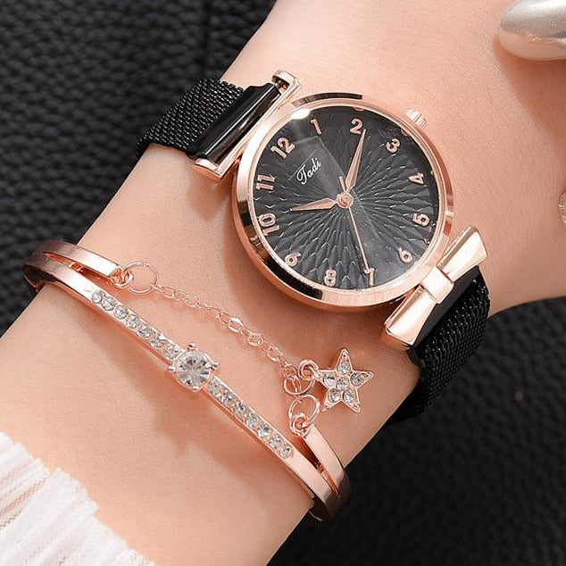 Elegant Bracelet and LVPAI Watch For Women / quartz / enter discount code  RPHKSPFPJRSN  Buy 1 get 1 FREE  /  FREE Shipping