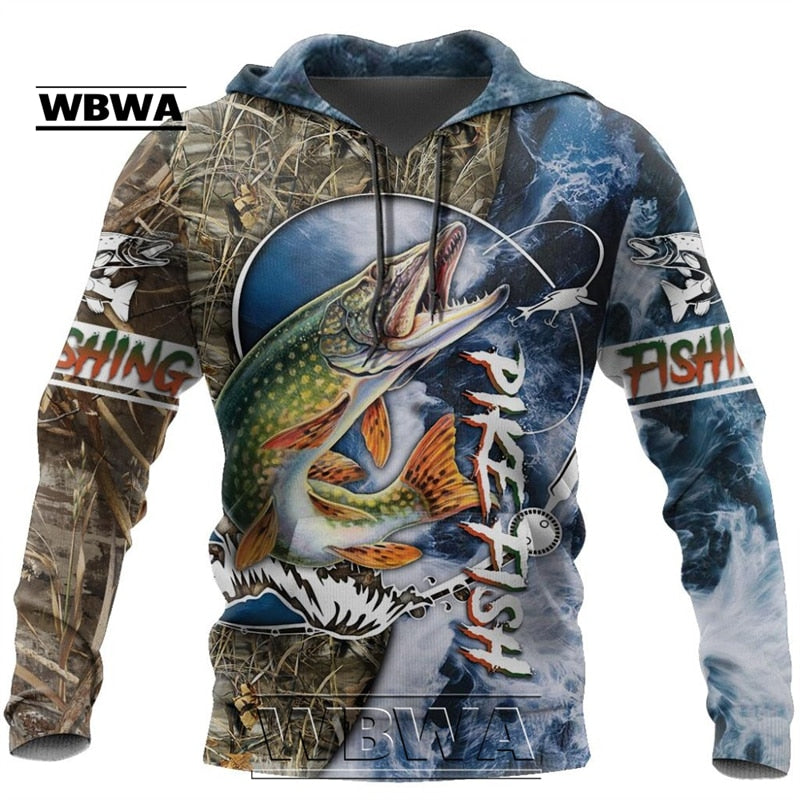 Fishing Hoodies for Women/Men of Salmon/ Bass/ Mahi and fish images / FREE shipping