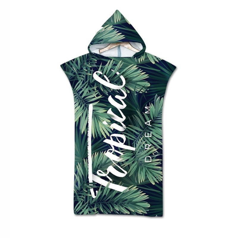 Adult custom print  hoodie Beach robe / Bath robe great for the Beach or casual wear / Free Shippng