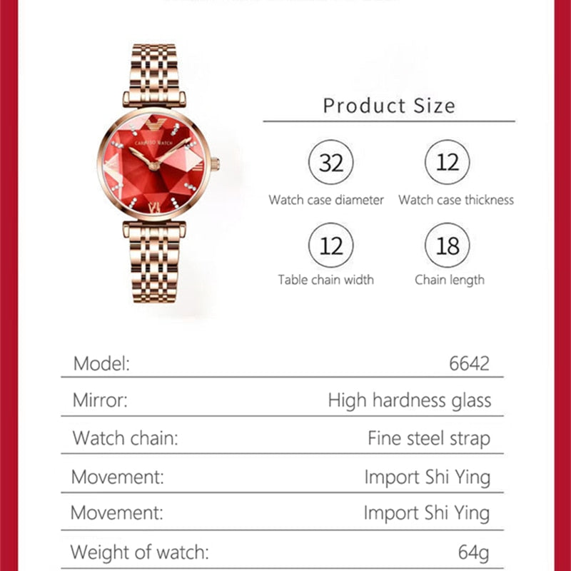 POEDAGAR 9313 Elegant Ladies Watch with sparkling Diamonds-luminous/FREE Shipping