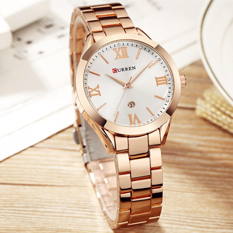 CURREN  beautiful  Gold  Ladies Wrist  Watch ,  Quartz /  FREE Shipping