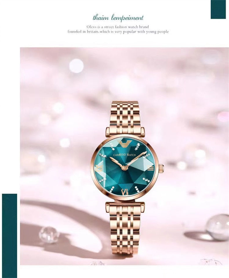 POEDAGAR 9313 Elegant Ladies Watch with sparkling Diamonds-luminous/FREE Shipping