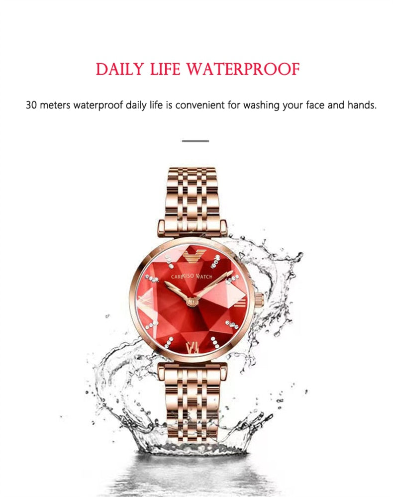 POEDAGAR 9313 Elegant Ladies Watch with sparkling Diamonds-luminous/FREE Shipping