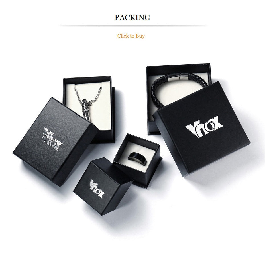 Vnox Cuban Link Chain Necklace Stainless Steel Gold or Silver / Buy 5 get 1 FREE / Enter Code RC7A4FPXGSRC /Free Shipping
