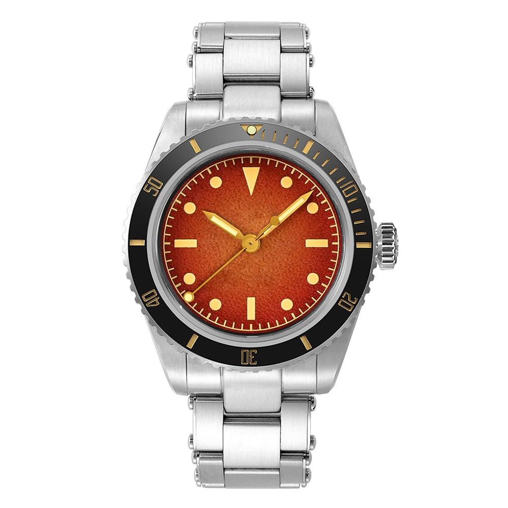 San Martin top brand Men's wrist  Watch 38mm Diver 6200 Luxury Sapphire 20Bar Luminous