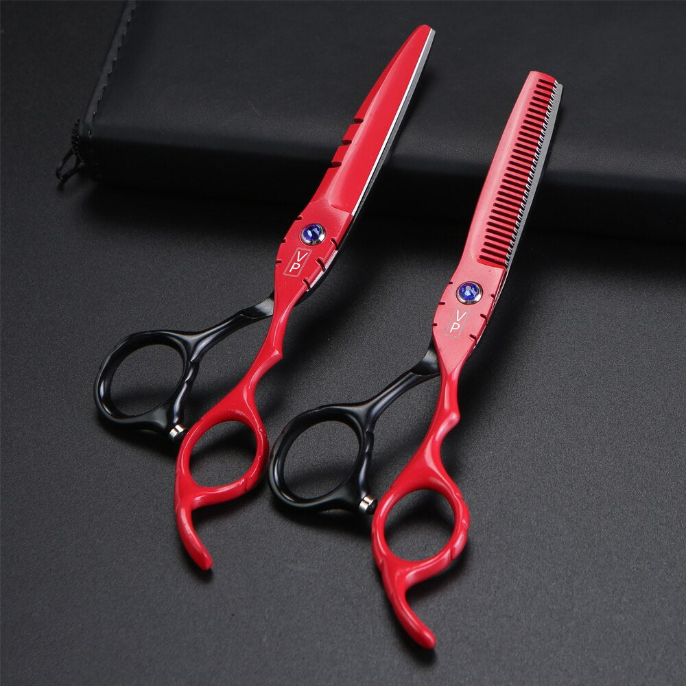 Professional Japan 440c 6 Inch Hair Scissors Set /  Cutting Shears / Thinning Barber Scissors Set / Barber Hairdressing Scissors  / FREE Shipping