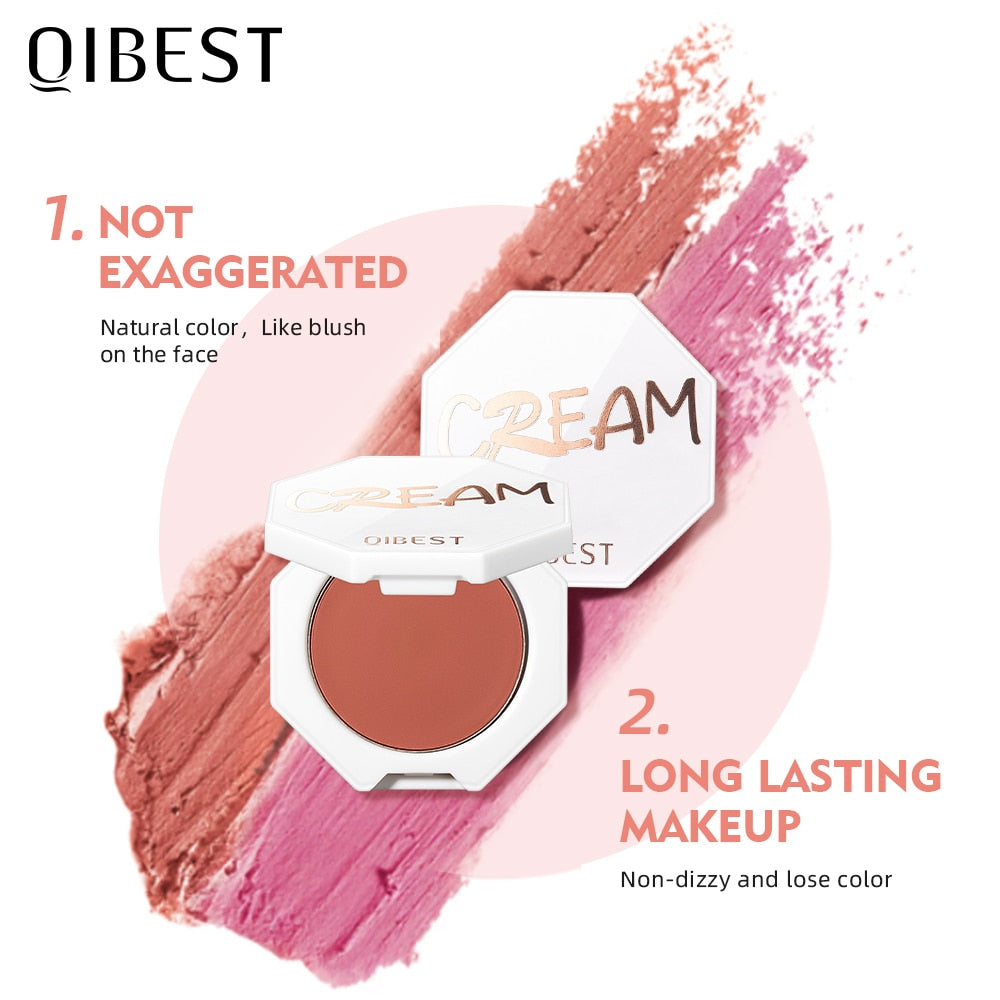 QIBEST Face Blush Peach Cream Makeup Cosmetics  / FREE Shipping