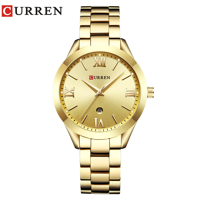 CURREN  beautiful  Gold  Ladies Wrist  Watch ,  Quartz /  FREE Shipping