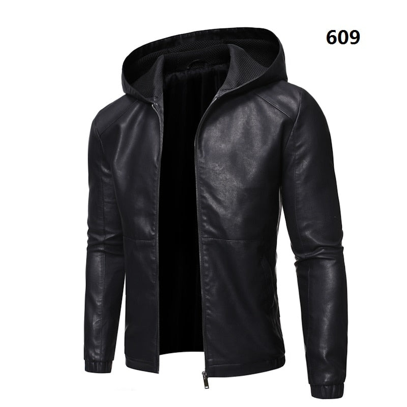 Men's Leather Jacket great for  Motorcycle or Casual wear   / FREE Shipping - tracking available