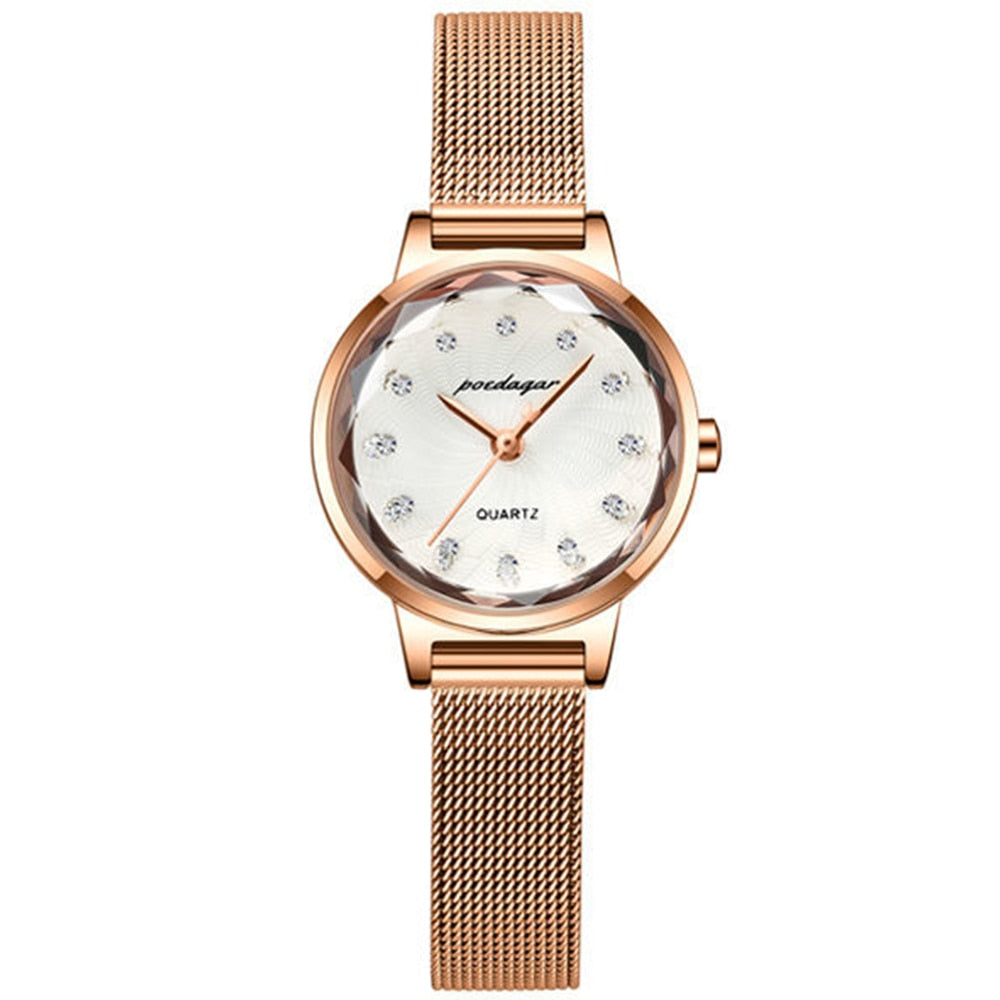 POEDAGAR Elegant  Ladies Quartz Watch  / Rose Gold Stainless Steel /  Waterproof , enter Discount Code QRX0YP9S16Q6  Buy 1 get 1 FREE / FREE Shipping