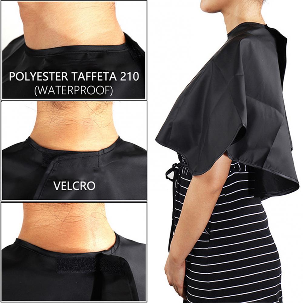 Waterproof Hair Coloring Cape /  Black Shawl for Salon - Barbershop  Hairdressing Apron  / FREE Shipping