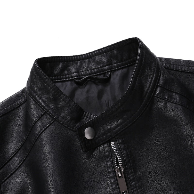 Men's Leather Jacket great for  Motorcycle or Casual wear   / FREE Shipping - tracking available