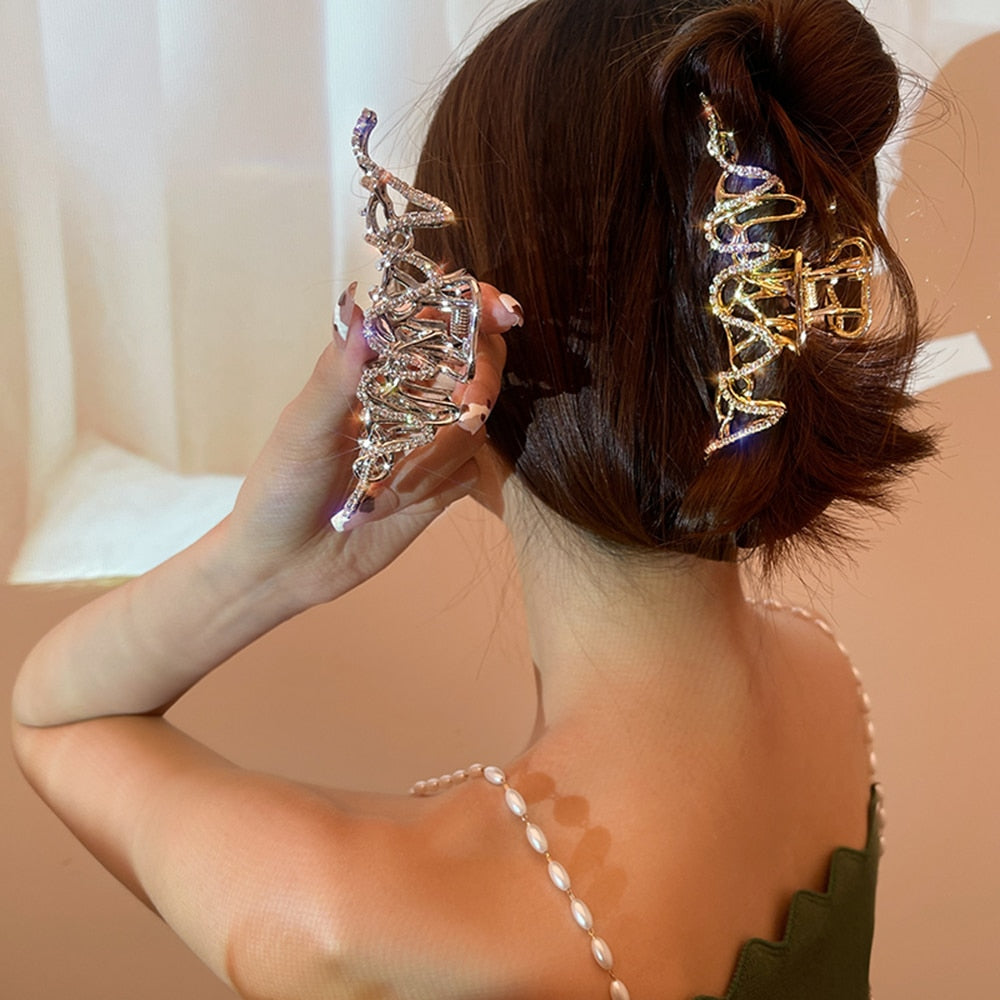 AWAYTR custom Rhinestone Metal Hair Claw Crab Clip / Free Shipping