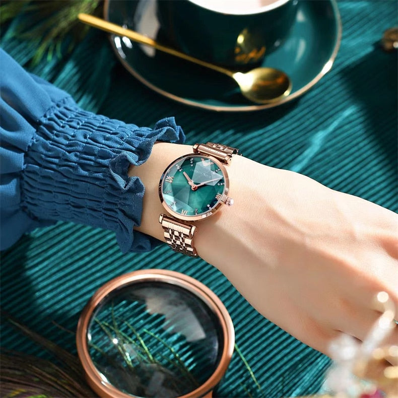 POEDAGAR 9313 Elegant Ladies Watch with sparkling Diamonds-luminous/FREE Shipping