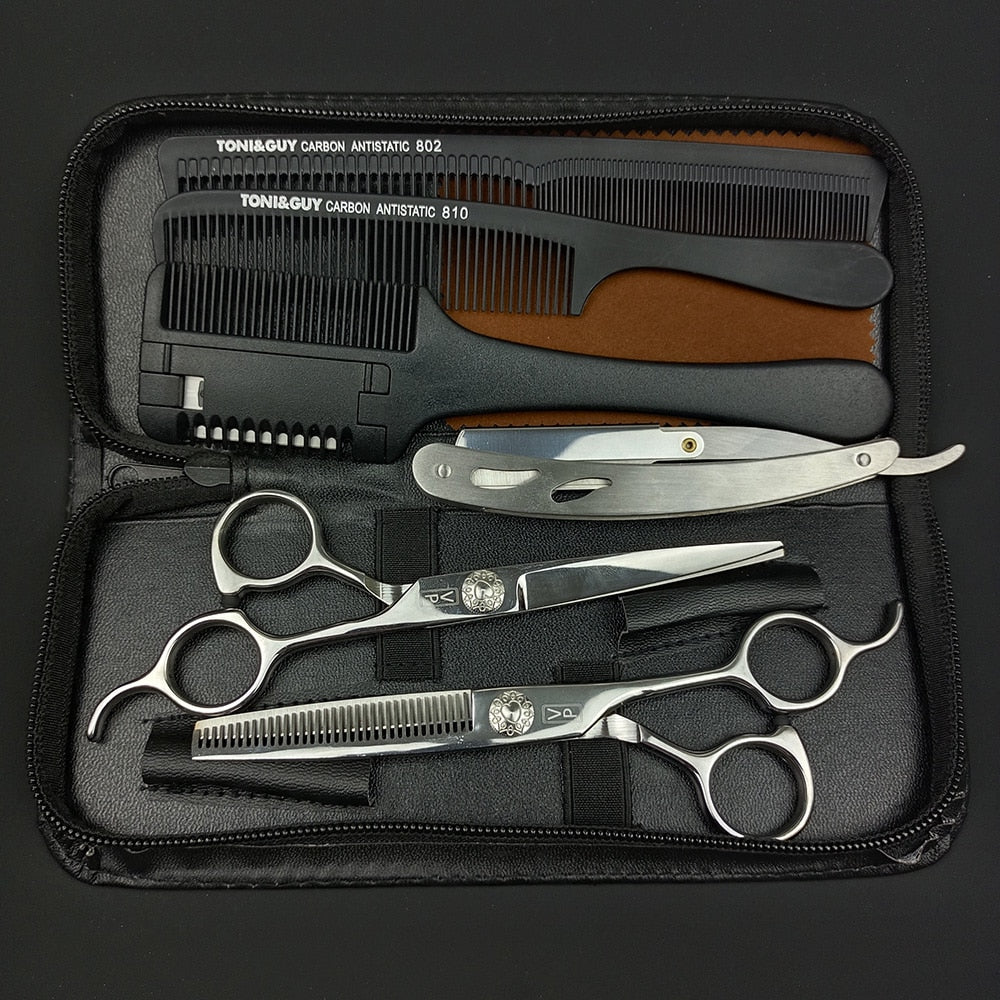 Professional Japan 440c 6 Inch Hair Scissors Set /  Cutting Shears / Thinning Barber Scissors Set / Barber Hairdressing Scissors  / FREE Shipping