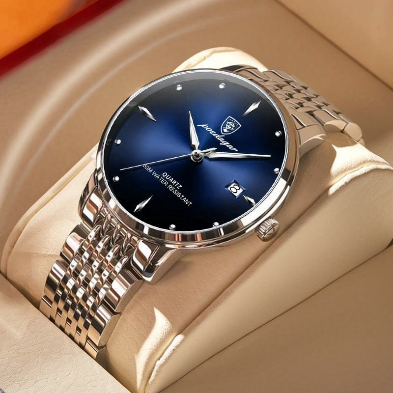 POEDAGAR Men's  Quartz  Watch  / Waterproof / Luminous / Stainless Steel , enter Discount Code 1QFX86VKJ1AS  Buy 1 get 1 FREE / FREE Shipping