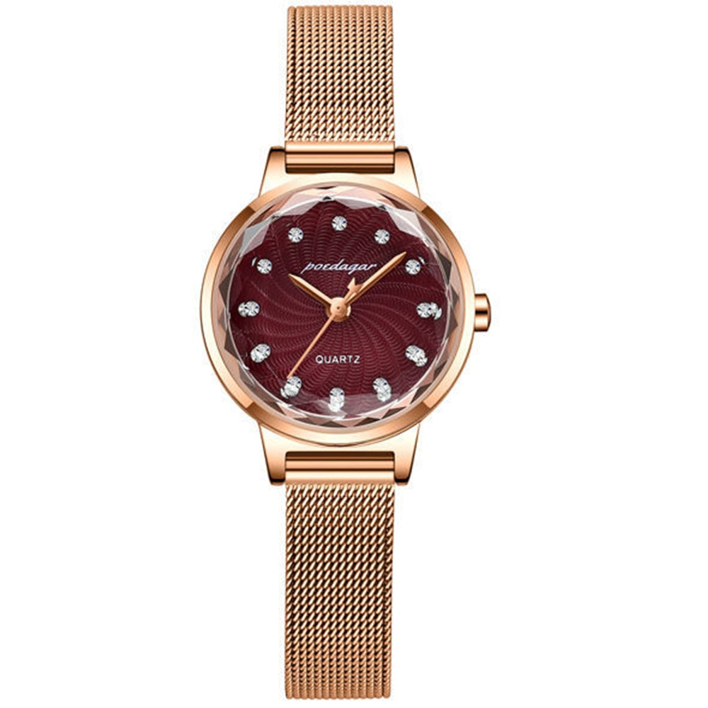 POEDAGAR Elegant  Ladies Quartz Watch  / Rose Gold Stainless Steel /  Waterproof , enter Discount Code QRX0YP9S16Q6  Buy 1 get 1 FREE / FREE Shipping
