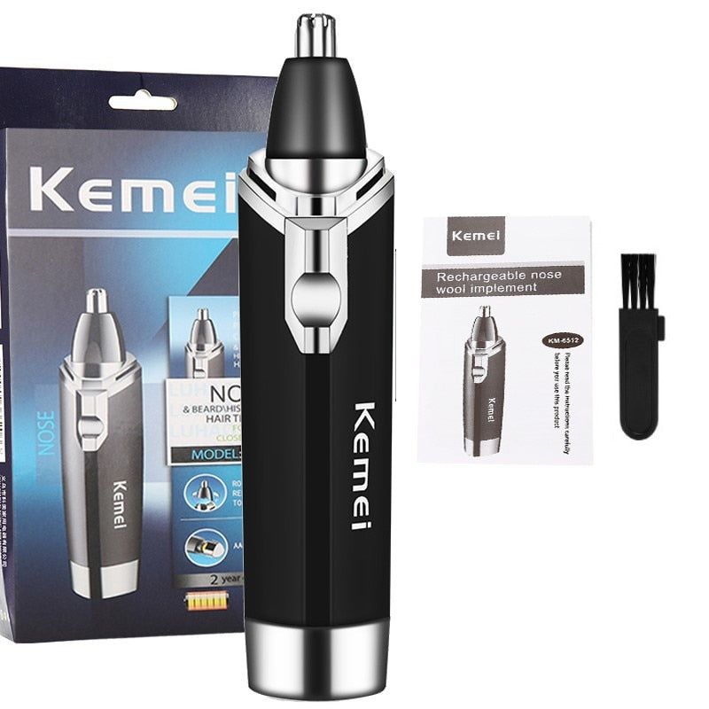 Kemei  Professional Nose / ear  Hair Trimmer - eyebrow  Clipper / USB rechargeable / FREE Shipping
