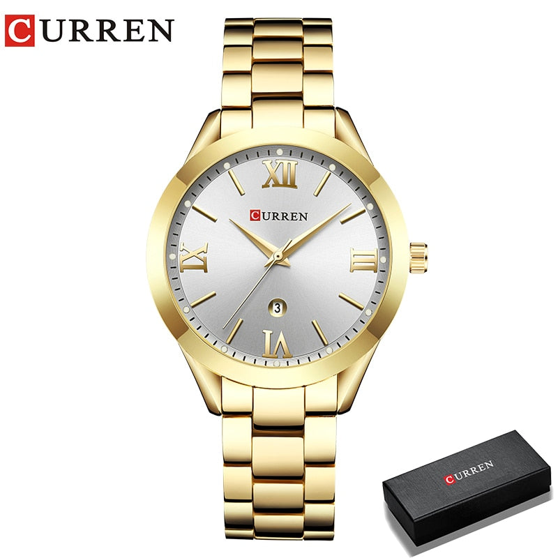 CURREN  beautiful  Gold  Ladies Wrist  Watch ,  Quartz /  FREE Shipping