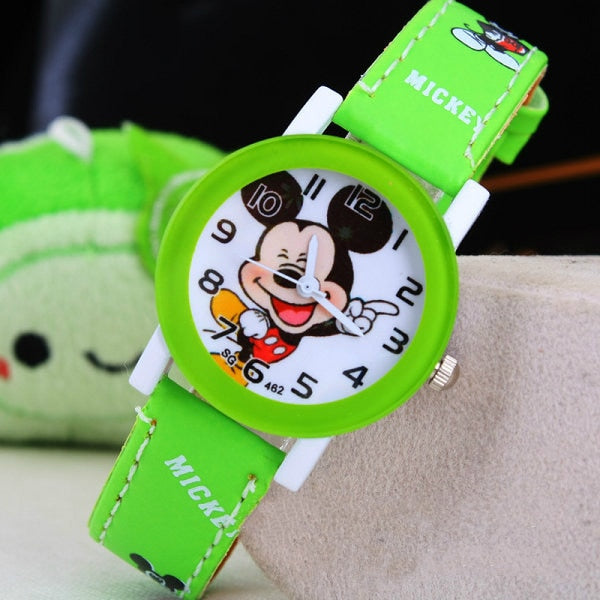 2021  Kids Mickey Mouse Watch leather strap / FREE Shipping