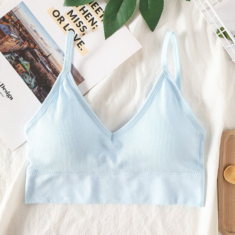 Ladies sexy Sport  Tube  Top  Streetwear Seamless Tee Bra /  enter Discount Code NMN8K5YN3XE0  BUY  4 get 1 FREE / FREE  Shipping