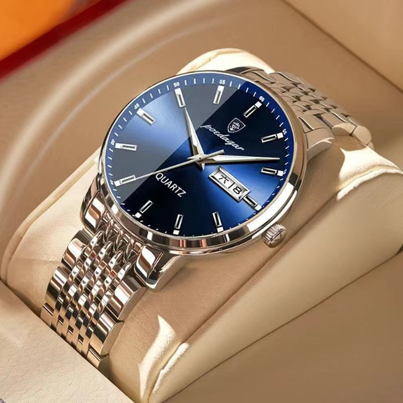 POEDAGAR Men's  Quartz  Watch  / Waterproof / Luminous / Stainless Steel , enter Discount Code 1QFX86VKJ1AS  Buy 1 get 1 FREE / FREE Shipping