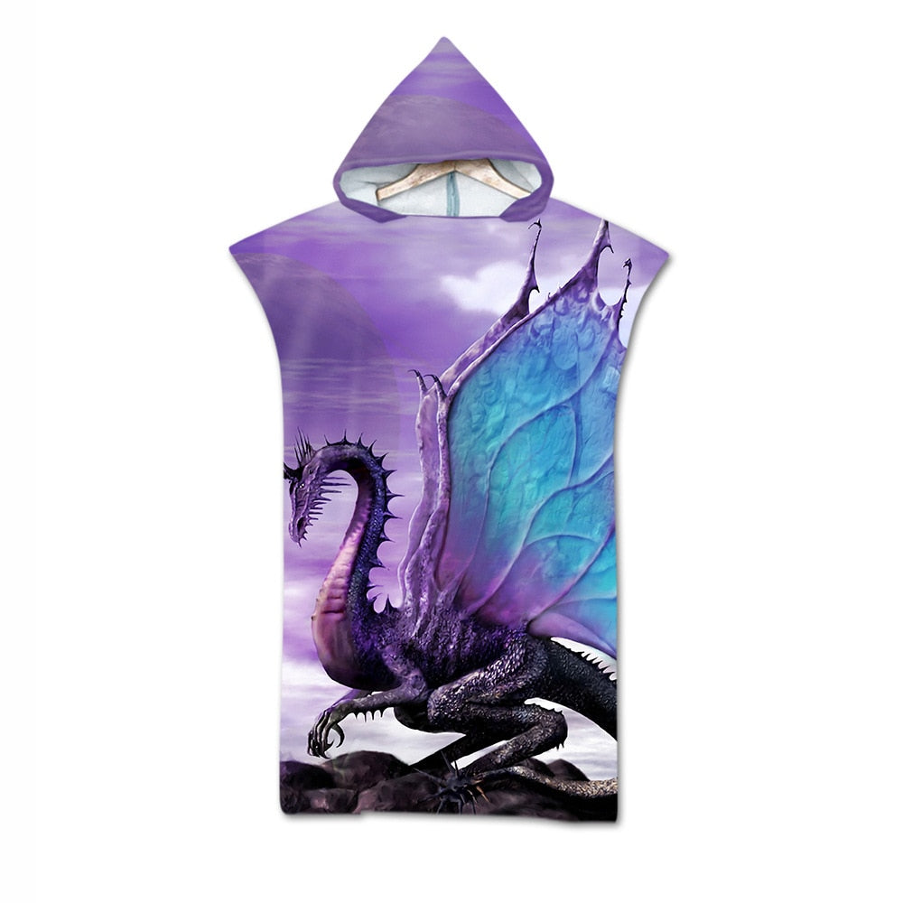 Adult custom print  hoodie Beach robe / Bath robe great for the Beach or casual wear / Free Shippng