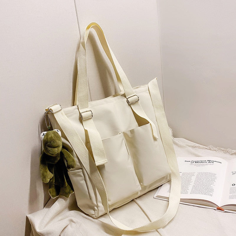 Ladies  Bag great for work/Salon or beach with Zipper / Nylon Waterproof / Large Capacity Tote Shoulder Bag  / FREE Shipping