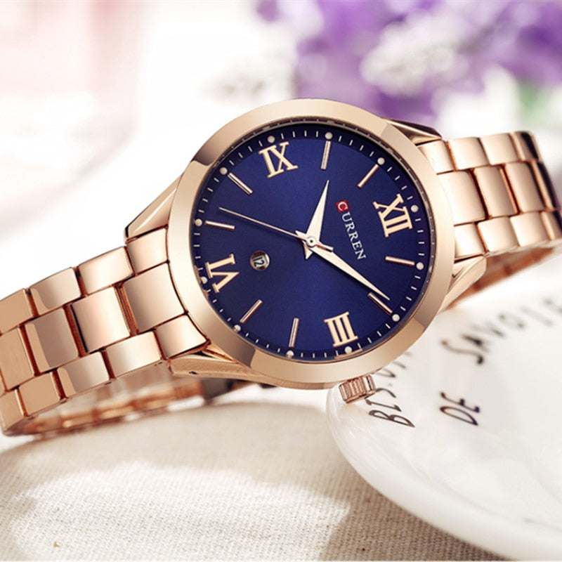 CURREN  beautiful  Gold  Ladies Wrist  Watch ,  Quartz /  FREE Shipping
