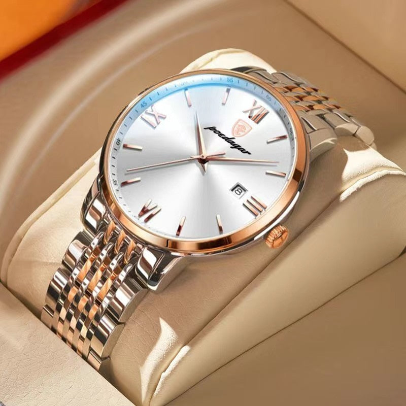 POEDAGAR Men's  Quartz  Watch  / Waterproof / Luminous / Stainless Steel , enter Discount Code 1QFX86VKJ1AS  Buy 1 get 1 FREE / FREE Shipping