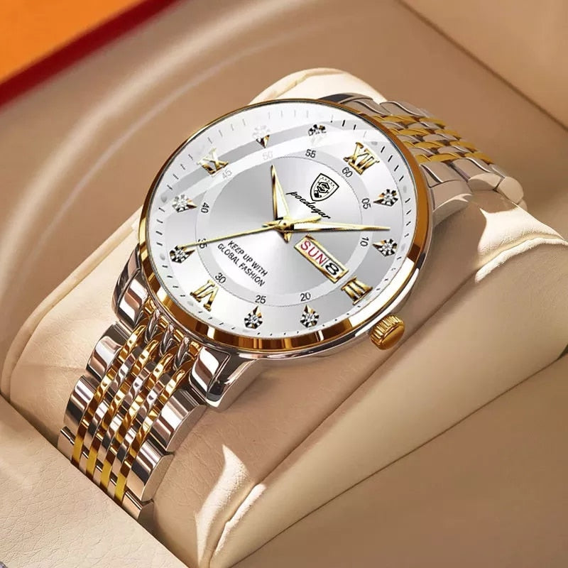 POEDAGAR Men's  Quartz  Watch  / Waterproof / Luminous / Stainless Steel , enter Discount Code 1QFX86VKJ1AS  Buy 1 get 1 FREE / FREE Shipping