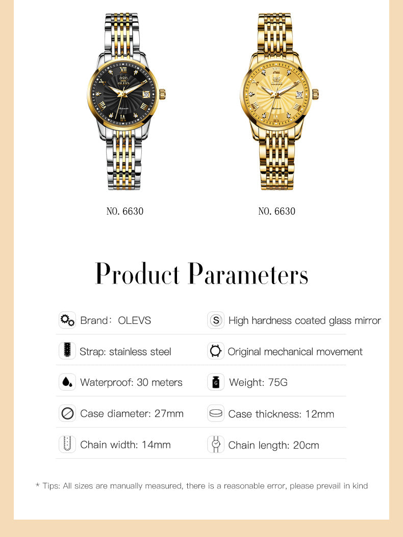 OLEVS beautiful / elegant  Luxury Brand Watch for Women / waterproof / quartz