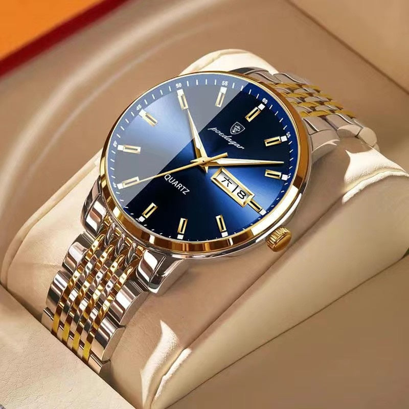 POEDAGAR Men's  Quartz  Watch  / Waterproof / Luminous / Stainless Steel , enter Discount Code 1QFX86VKJ1AS  Buy 1 get 1 FREE / FREE Shipping